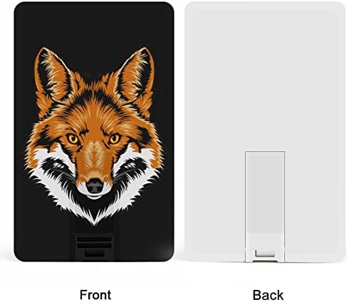Red Fox Head USB Flash Drive Personalizirani pogon kreditne kartice Memory Stick USB ključni pokloni