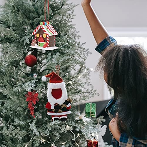 ABOOFAN Božić Gingerbread House Ornamenti Božić selo kuće Candy House Božić Tree Hanging ukras za Božić