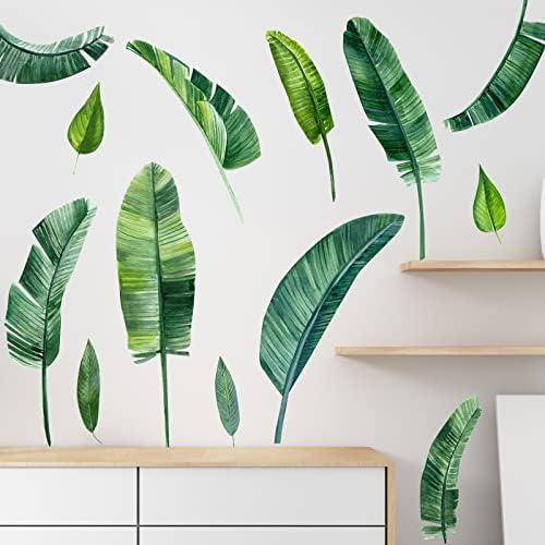 YISHILINKA akvarel palmino lišće zidne naljepnice Tropske šumske biljke zidne naljepnice piling