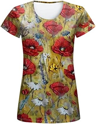 NOKMOPO ženske majice plus veličina kratkih rukava modni casual digitalni tisak sa labavom