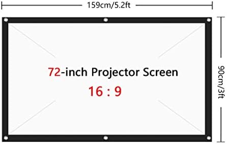 Zhuhw 16: 9 Potpuni ekran projektora Kućni kino 60/72 / 84/100 / 120/150 vanjski ktv projektor