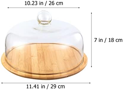Homoyoyo Storage rotirajući stalak za torte sa kupolom, multifunkcionalni držač za torte, Clear Food-Grade