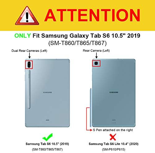 FINTIE Torbica za Samsung Galaxy Tab S6 10.5 2019, [Patentirani S Pen utor za utor] Višekontrol Poklopac za pregledan