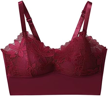 Ženski seksi cvjetni čipki CAMI TOP DEEPE V CAT WIREBEFREE Longline Bralette Push up podstavljeni