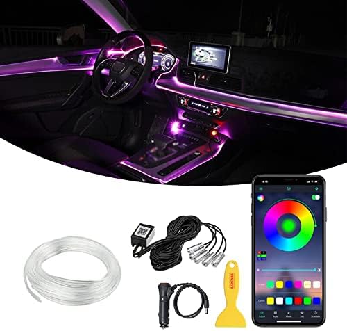 Ajxn Pack-1 LED traka za automobile, RGB unutrašnja svjetla automobila, 16 miliona boja 6 u 1 sa 236