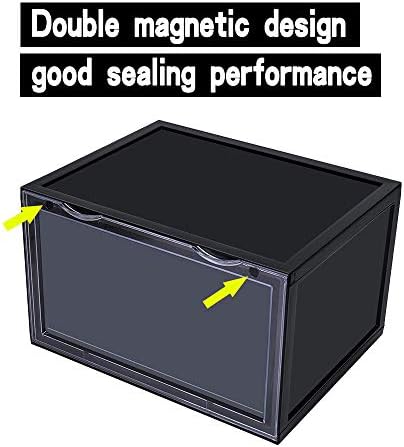Kutije za cipele K.T.Z, čista plastična kutija za cipele Magnetna strana otvorena kutija za cipele, crna,