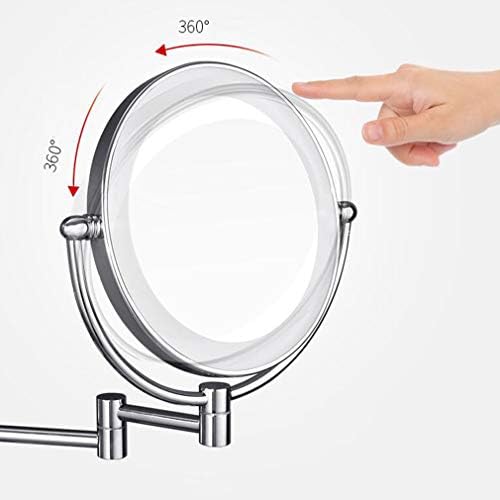 Ogledalo za šminkanje, dvostrano ogledalo za kupatilo sa LED osvetljenjem 3x uvećanje zidno Kozmetičko ogledalo