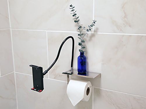 Elbee Home Cell Throne toaletni papir i nosač tableta nosač od nehrđajućeg čelika Fleksibilna ruka