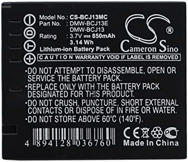 Cameron Sino Novo 850Mahreplaces baterija za Leica D-LUX5, D-LUX5E, D-LUX6, V-LUX 2, V-LUX 3 18719, 18720, BP-DC9, BP-DC9E, BP-DC9E