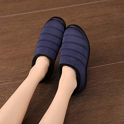 Gppzm ženske pamučne papuče zimske tople kućne cipele žene vodootporne udobne guste plišane obuće Klizanje na mokasine