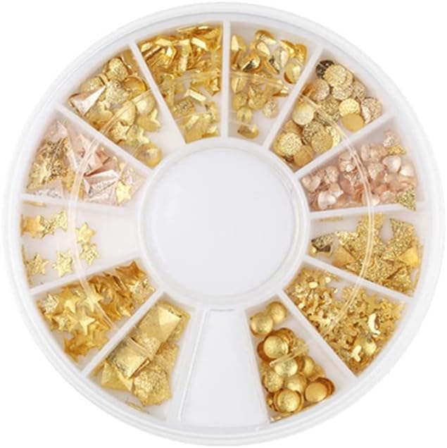 Nokat Rhinestones Studs 3d Wheel metalni okvir Starfish Shell zakovica za nokte klinovi za nokte okruglog