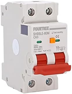 UNCASO New Tip prekidač za curenje 1P + n 230V prekidač za preostale struje sa zaštitom struje i propuštanja