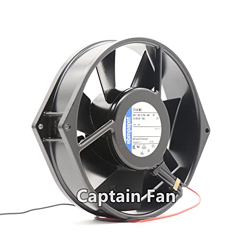 7114nh Ebm Papst Fan 24VDC 790mA 172 * 150 * 38mm all-Metal Aksijalni ventilator za hlađenje