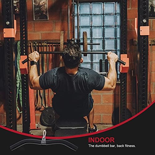 INOOMP 2sets Straight V Rabljeni alat za zatezanje u težini za vezivanje lučnog kabla sa šipkom za biceps Bar trenažer za spuštanje Privezak za štampu sa šipkom za trening triceps ruka čvrsti Nerđajući Biceps