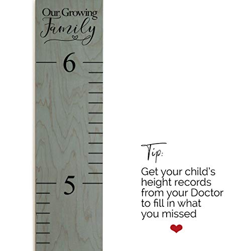 Krepnjak za rast od drvenih radova za djecu, dječake i djevojčice - visina grafikona i mjerenje visine za