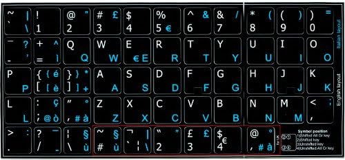 Italijanski - engleski ne-prozirni tastatura naljepnica izgled crne ili bijele pozadine za radnu površinu,