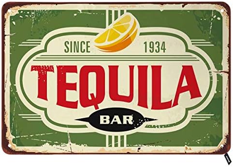 Swono Tequila Bar Limeni znakovi,Vintage metalni Limeni znak za muškarce žene,zidni dekor za barove, restorane,kafiće Pabovi,12x8 Inch