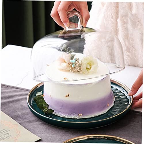 Luxshiny keramička posuda za torte vjenčane papirne čaše sa poklopcima posude za torte sa poklopcima stalci za torte sa poklopcem tanjir za torte sa kupolom ploča za torte sa kupolom Desert poklopac za tortu zelena tabla za prikaz