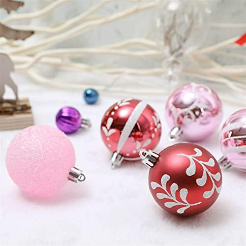 Royio Christmas Ball Christmal Ball Ornamenti Višebojni set ukras Mini sjajni svijetli ukrasi Kuglice u boji