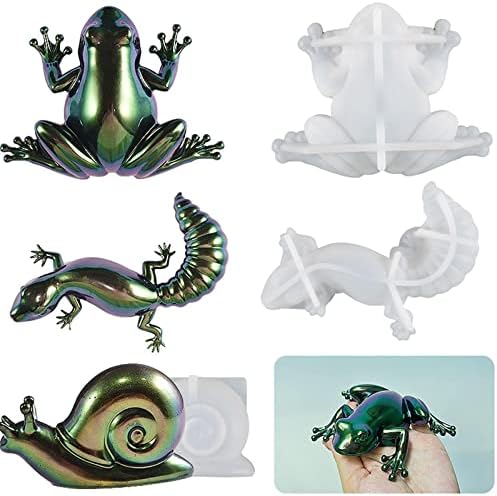 Ruifaya silikonski fondant plijesni slatki lijepi puževi Orrnament Oblik žaba kalup 3D tema Silikonska veličina