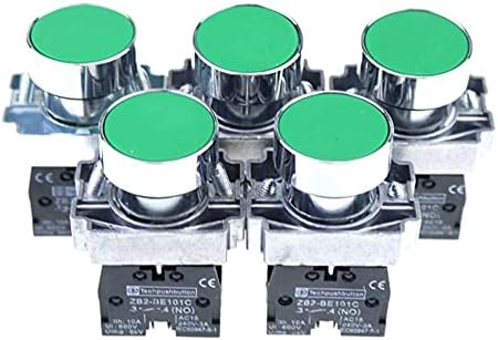 Gummmy 5pcs / lot XB2 BA31 XB2-BA31 Zeleni samostalni momentalni ispiranje pushbutton 1 n / o Ravni