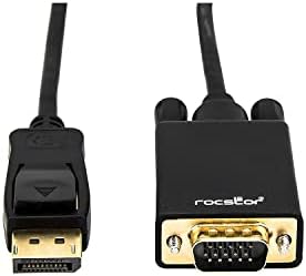 Rocstor Premium 6 FT DisplayPort do V / DisplayPort do VGA podržava 1920x1200 1080p na 60Hz - DP / VGA kabl