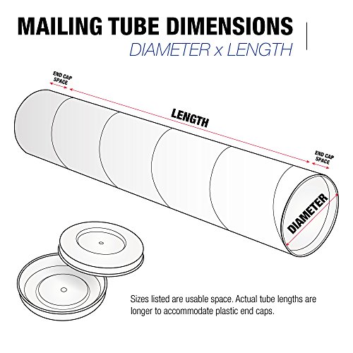 Tape Logic TLP2026W Mailing cijevi sa kapicama, 2 x 26, Bijela