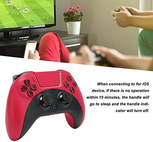 Gamepad kontroler Wireless Controller, RGB pozadinsko osvjetljenje bežične igre Gamepad džojstik, dvostruka vibracija 6 osi bežične igre za PS4 za PS3 za iOS uređaj