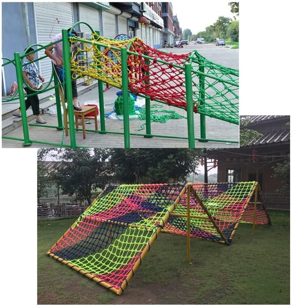 Ouyoxi zaštitne mreže za djecu penjački okviri 6mm Vanjska boja dekorativna mreža za užad, Dječija mreža protiv pada, sigurnosna mreža otporna na razbijanje stepenica, balkon, mreža za ograde, unutrašnja, penjalica
