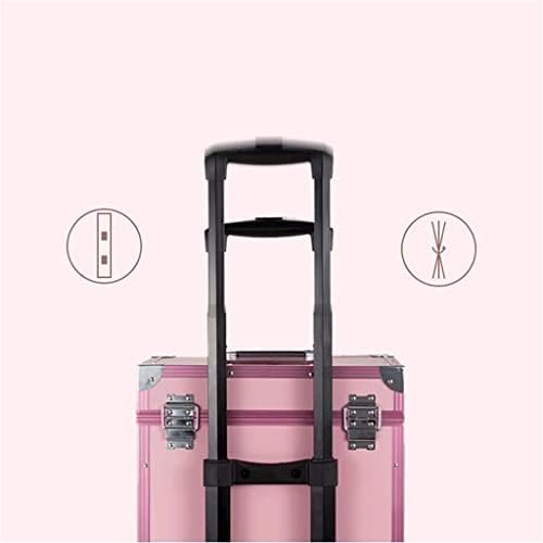 ZSEDP šminke prtljage Putni kozmetički kozmetički kozmetički kutija za odlaganje Pink Retro Professional