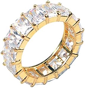 2023 Novi angažman okrugli rez Zirkoni Žene vjenčani prstenovi nakit za žene za žene Full Diamond Dame Ring moli