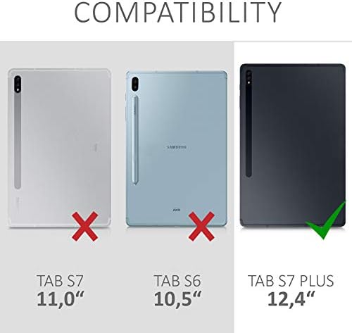 KWMobile 360 ​​° CASE kompatibilan sa Samsung Galaxy Tab S7 Plus / Tab S7 FE - Case PU kožni poklopac tableta