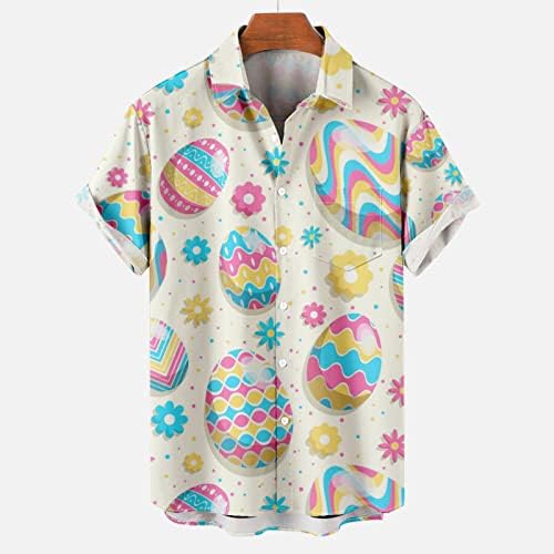 Majice za uskršnje majice za muškarce plus veličine Havajske modne majice s kratkim rukavima revel