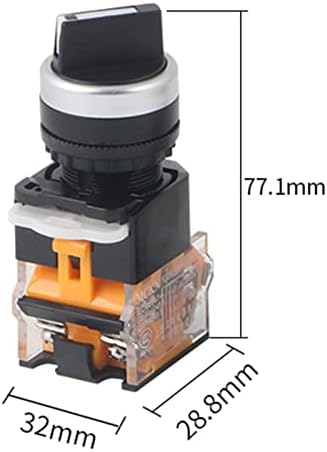 1pcs 22mm Selektor za samo-zaključavanje 1NO1NC 2/3 položaji Rotacijski prekidači DPST 4 vijka 10A400V