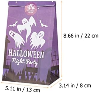 Sewacc Halloween naljepnice 30pcs Halloween pokloni torbe kraft papir za kupovinu Halloween Party Favors