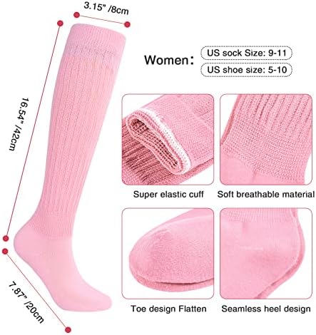 Century Star 3 Pairs Womens Slouch Socks Grijači za noge za žene Scrounch Socks pletene čarape za čizme duge cijevi