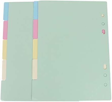 NUOBESTY 2 kompleta 5 boja razdjelnici kartica A5 indeks klasificirane oznake sa 6 rupa šareno punjenje projekt