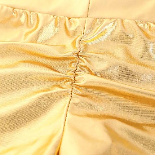 Lejafay ženske ležerne kožne tekuće sjajne metalne mini plijen cheeky kratke hlače za plesne dno