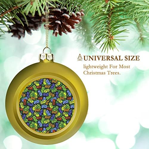 Šarene kocke Božić Ball Shatterproof viseći ukrasi za Božić Tree kamin Party Dekoracije 4kom