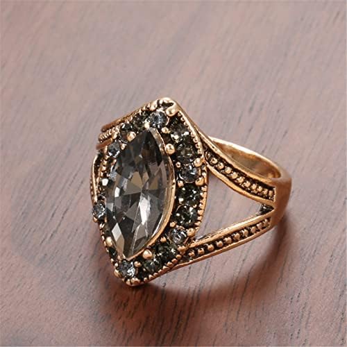 2023 NOVO kao vjenčanje Veliki Pošalji poklon Boho Gold Antique Crystal A za žene Dan Dnevni prsten