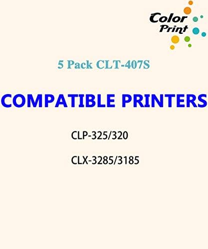 5-pakovanje COLORPINT CLUSTIBLE CLP325 Zamjena tonera 407S za Samsung CLT407S CLT-407S CLP-325