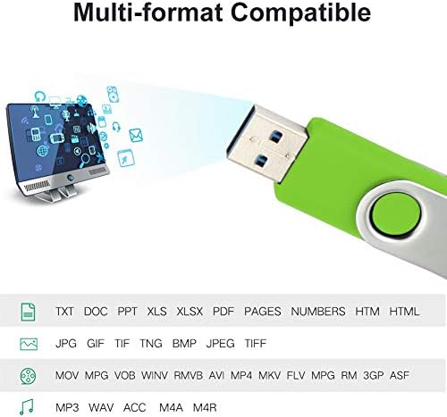 Micro USB Smartphone Stick 128GB, Micro-USB 3.0 USB fleš uređaj za Samsung Galaxy S7 / S6 / S5 / S4 / S3 / Note5 / 4/3/2 / Meizu / HTC / Nokia / Moto / Huawei / Xiaomi, Green