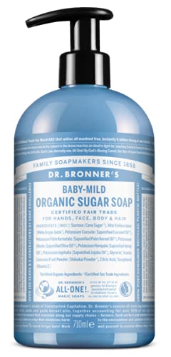 Dr. Bronner-ov - organski šećerni sapun za bebe Blagi 355 ml crna