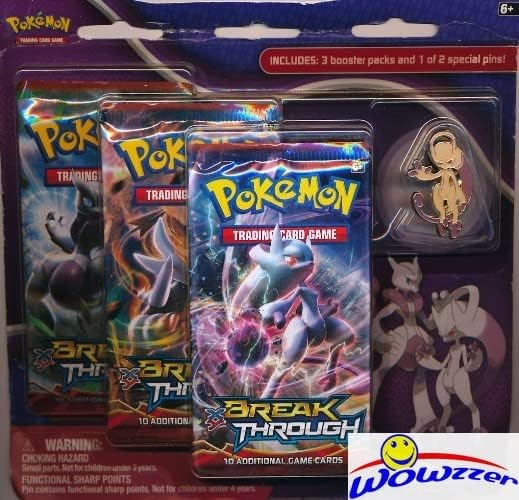 Pokemon TCG Mega Mewtwo X & Y PIN fabrički zapečaćeni blister 2 komada set! Uključuje ukupno proboj za povišenje