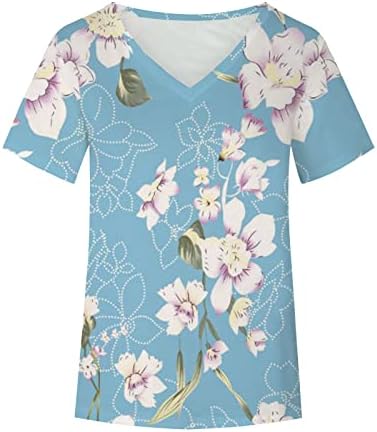 Amikadom Ljeto Fall V izrez majica ženska odjeća kratki rukav pamuk grafički ručak za blube za lamu