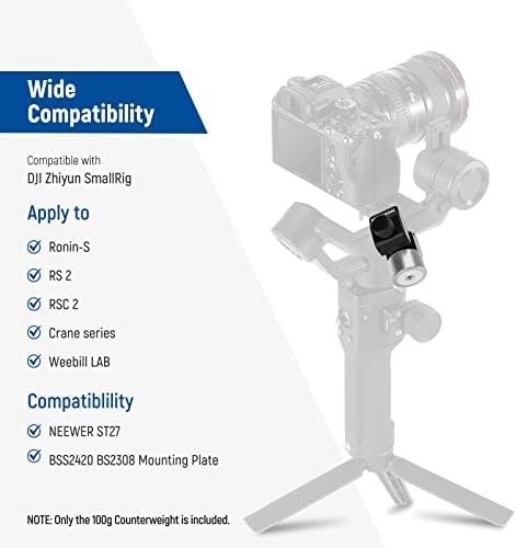 Neewer Spackible 100g Gimbal Coverweet za balansirajuću kameru dugačke leće, kompatibilan s Tilta Smallrig Counter Težina CLAMP DJI RONIN RS3 PRO / RS3 / RS2 / RSC2 / Zhiyun Crane 2s / 3s / Weebill S, STNA-2