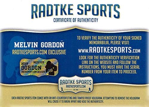 Melvin Gordon s potpisom / potpisanim Wisconsin Badgers Schutt Bijela NCAA kaciga pune veličine sa natpisom Flash Gordon