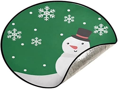 Visesunny Badge Eve Slatka snjegovina zelena božićna stabla mat stalka za stalku Mat podlozi upijajući
