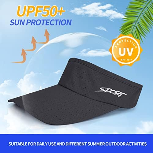 Bltong šeširi za sportske vizire za sunce Žene Muškarci, UV zaštita prozračna Podesiva bejzbol kapa za tenis u golfu na plaži