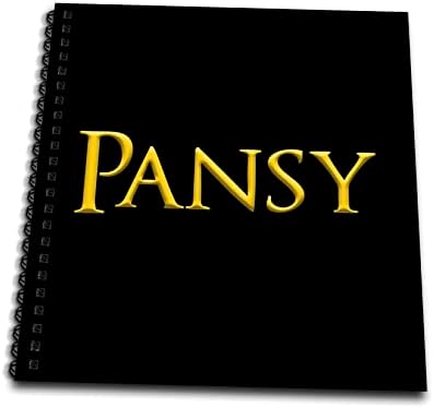 3Droza Pansy zajednička žena u Americi. Žuta na crnoj šarmu - crtanje knjiga